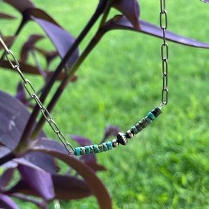 Dance Her Home | western necklace | genuine turquoise and Navajo pearls